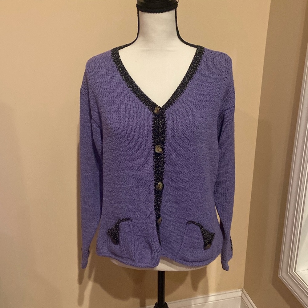 VINTAGE ANI BARRIE Size S Button Down Sweater
